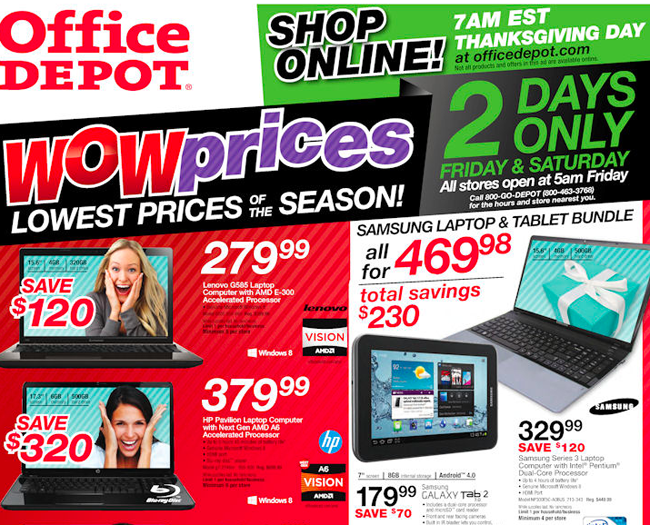 Office Depot, Costco Black Friday Deals on Google Nexus 7, More Tablets, Laptops : Books : Books & Review Office Depot, Costco Black Friday Deals on Google Nexus 7, More Tablets, Laptops : Books : Books & Review
